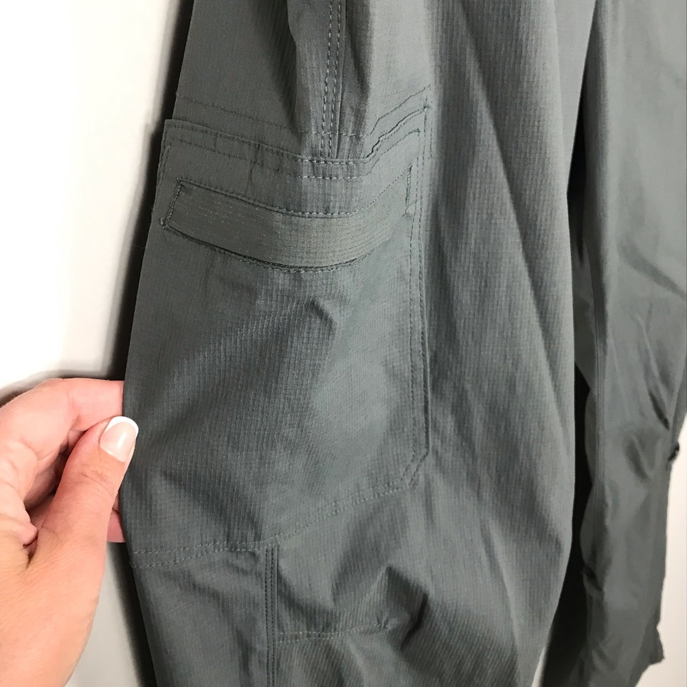 Te Verde Womens Green Stretch Cargo Pants Convertible Length Outdoorsy Sz XL NWT - Picture 4 of 16